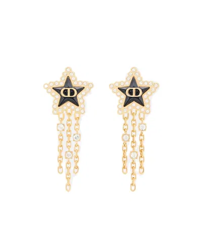 Dior Petit Cd Lucky Baroque Earrings In Gold