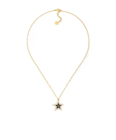 Dior Petit Cd Lucky Baroque Necklace In Black