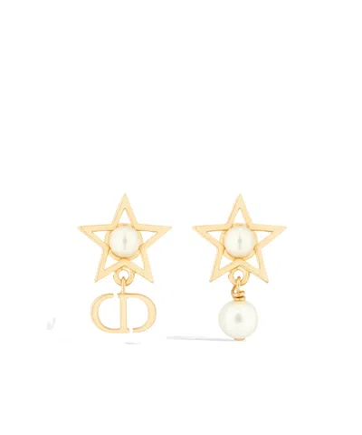 Dior Petit Cd Lucky Charms Earrings In Gold