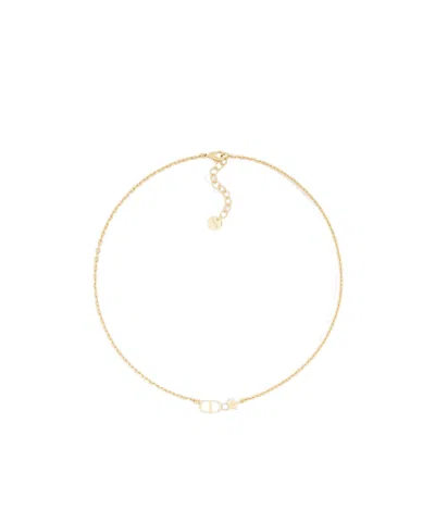 Dior Petit Cd Lucky Star Necklace In Yellow