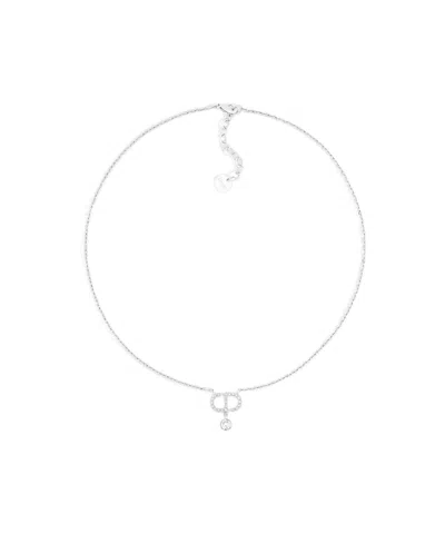 Dior Petit Cd Necklace In Silver