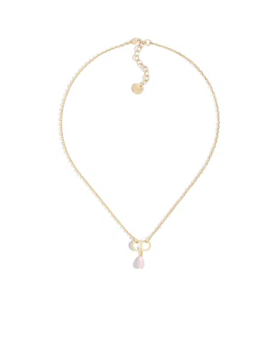 Dior Petit Cd Necklace In Yellow