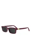 Dior Petit Cd Rectangular Sunglasses, 54mm In Burgundy
