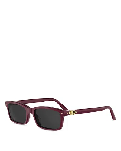 Dior Petit Cd Rectangular Sunglasses, 54mm In Burgundy