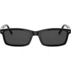 Dior Petit Cd S1i Acetate Rectangular Sunglasses In Black