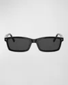 Dior Petit Cd S1i Acetate Rectangular Sunglasses In Black