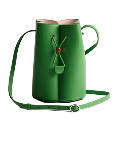 Dior Petit Trèfle Mini Bucket Bag In White