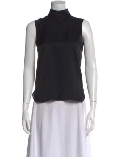 Pre-owned Dior Petites Mock Neck Top In Black