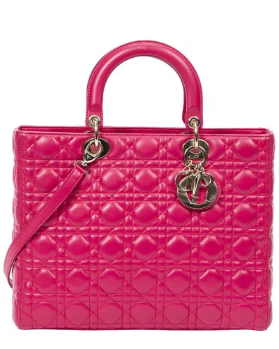 Dior Pink 0 Large Lady  Zip (authentic Pre-loved)