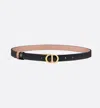Dior Signature Belt Reversible Design Adjustable Length In Black