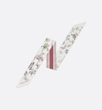 Dior Butterfliesiris Mitzah Scarf In Pink