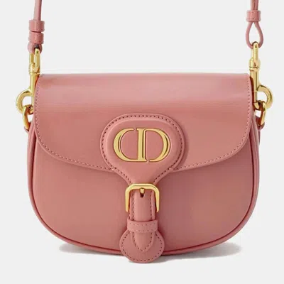 Pre-owned Dior Pink Box Calfskin Small Bobby Flap Shoulder Bag