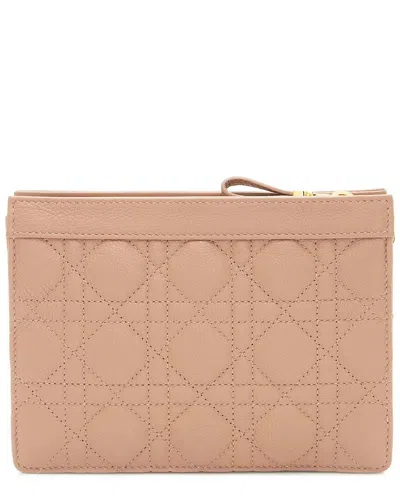 DIOR DIOR PINK CALFSKIN CANNAGE CARO EVERY POUCH ON CHAIN (AUTHENTIC PRE-LOVED)