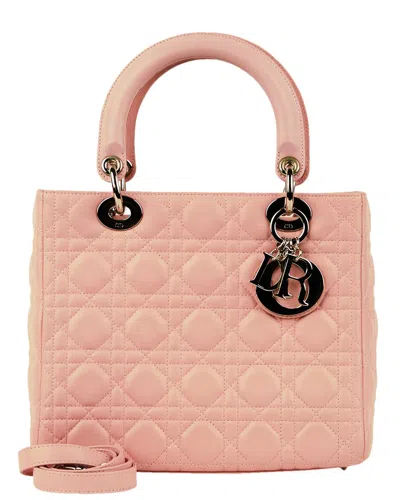 Dior Pink Cannage Leather Lady  (authentic )