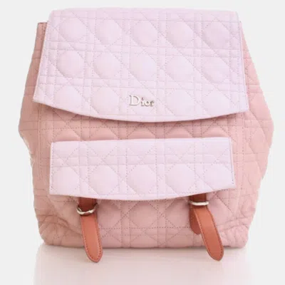 Pre-owned Dior Pink Lambskin Stardust Backpack