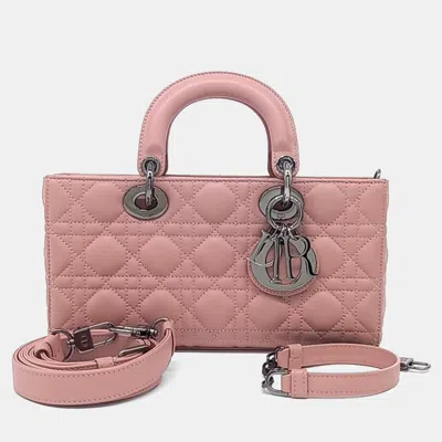 Pre-owned Dior Pink Leather Lady D-joy Medium