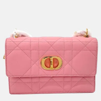 Pre-owned Dior Pink Leather Miss Caro Mini
