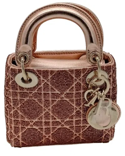 Dior Pink Sequin Micro Bag - '20s (authentic Pre-loved) In Brown
