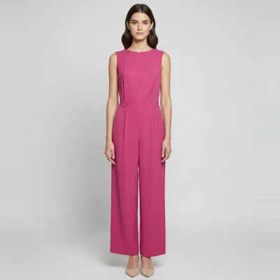 Pre-owned Dior Pink Silk Crepe Sleeveless Jumpsuit M