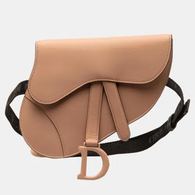 Pre-owned Dior Pink Ultra Matte Saddle Belt Bag