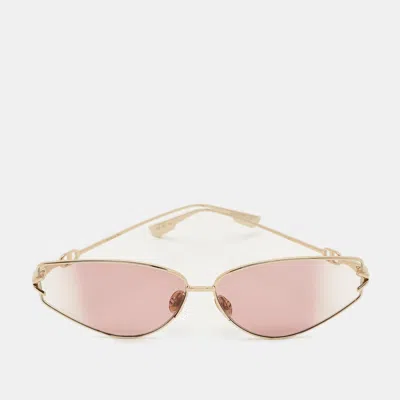Pre-owned Dior Pink/gold Tone Gradient 0009r Gipsy2 Cat Eye Sunglasses