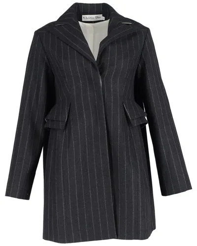 Dior Pinstripe Single-breasted Blazer In Blue