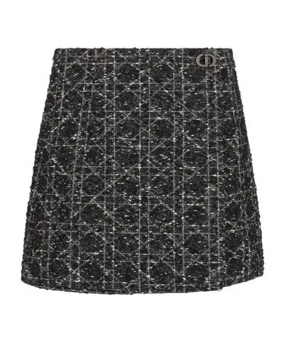Dior Plaid Culottes In Black