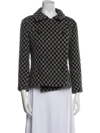 Pre-owned Dior Plaid Print Blazer In Multi