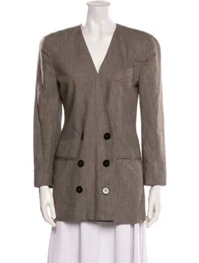 Pre-owned Dior Plaid Print Blazer In Neutral