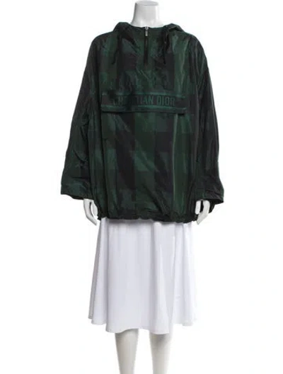 Pre-owned Dior Plaid Print Jacket In Green