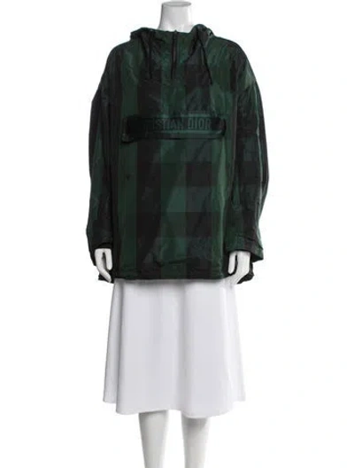 Pre-owned Dior Plaid Print Jacket In Green