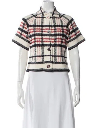 Pre-owned Dior Plaid Print Jacket In Neutral