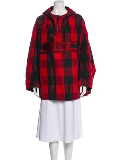 Pre-owned Dior Plaid Print Jacket In Red