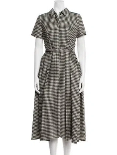 Pre-owned Dior Plaid Print Long Dress W/ Tags