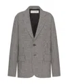 Dior Plaid Wool Suit Jacket In Gray