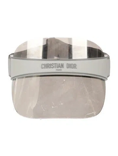 Pre-owned Dior Plastic Visor Hat In Silver