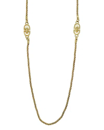Dior Plated Cd Logo Chain Necklace (authentic Pre-loved) In Gold