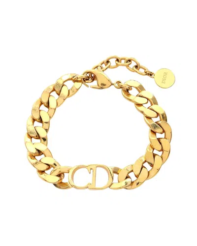 Pre-owned Dior Plated Danseuse Etoile Bracelet Gold Plated (authentic Pre-loved)