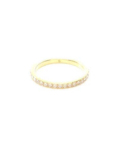 Dior Plated Rhinestone Ring (authentic Pre-loved) In Gold
