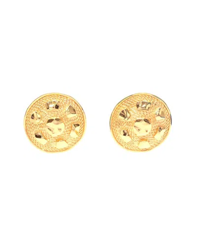 Dior Plated Round Earrings (authentic Pre-loved) In Gold