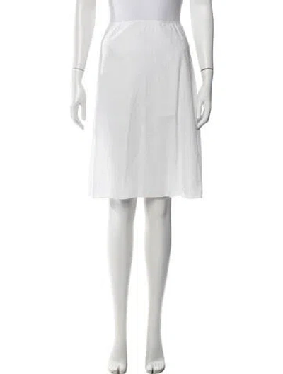 Pre-owned Dior Pleated Accents Knee-length Skirt In White