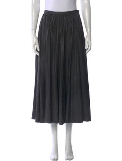 Pre-owned Dior Pleated Accents Midi Length Skirt In Black