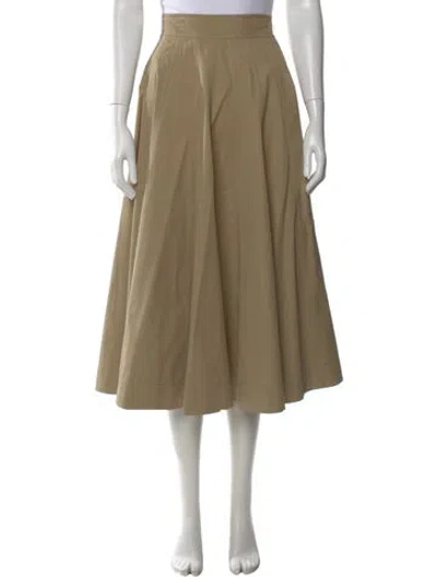Pre-owned Dior Pleated Accents Midi Length Skirt In Neutral