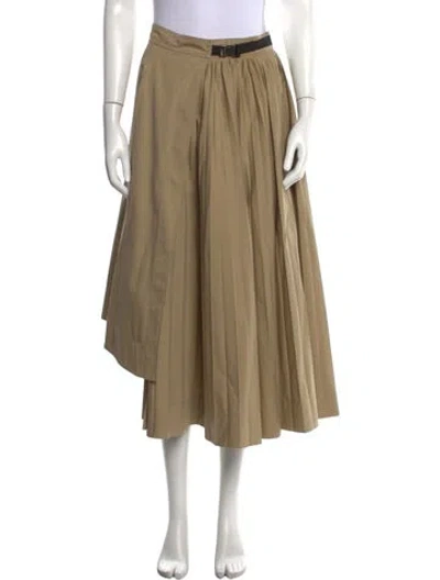 Pre-owned Dior Pleated Accents Midi Length Skirt In Neutrals