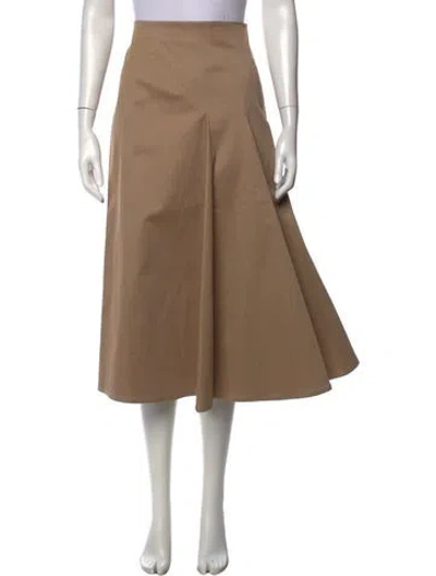 Pre-owned Dior Pleated Accents Midi Length Skirt In Neutrals