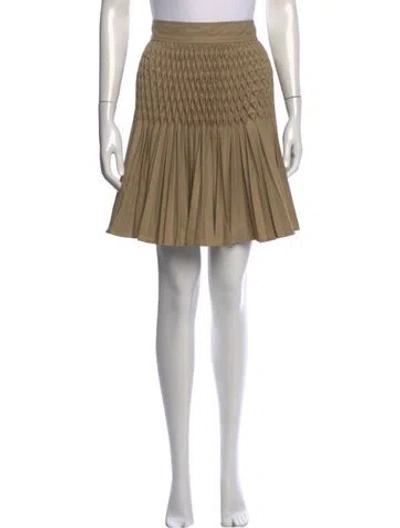 Pre-owned Dior Pleated Accents Mini Skirt In Neutral