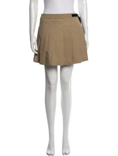 Pre-owned Dior Pleated Accents Mini Skirt In Neutrals