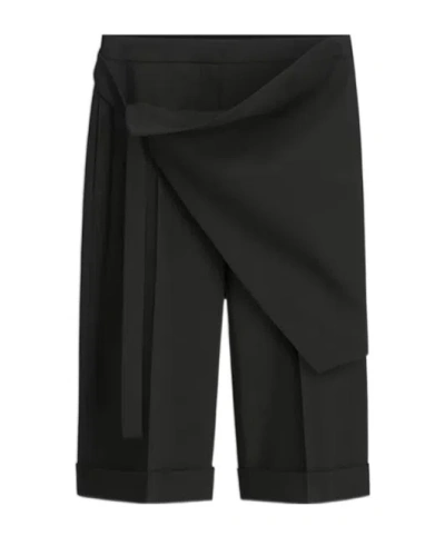 Dior Pleated Capri Pants In Black