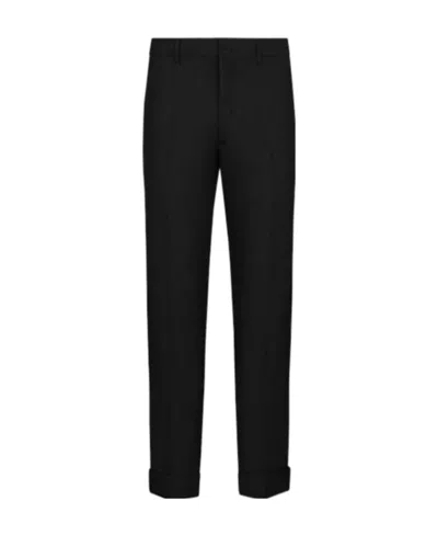 Dior Pleated Casual Pants In Black