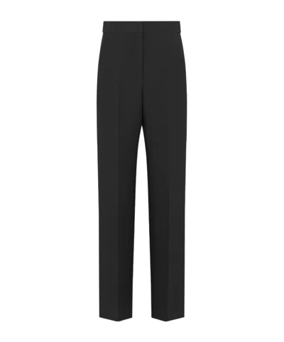Dior Pleated Detail Casual Pants In Black